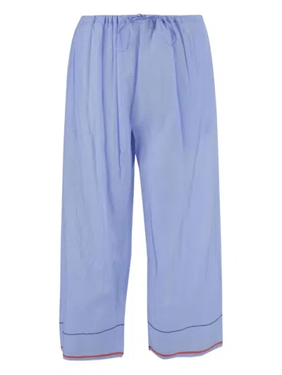 Péro Silk Trousers In Blue