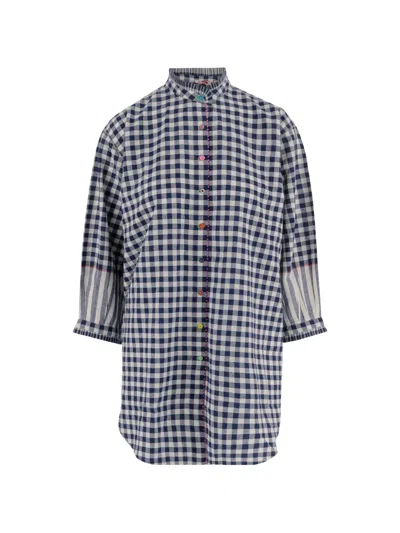 Péro Three-quarter-sleeves Shirt In Blue