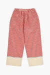 Péro Two-tone Striped Pants With Elastic Waistband