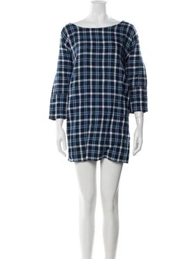 Pre-owned Péro Vintage Mini Dress In Blue