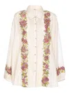 Péro Floral-print Shirt In White