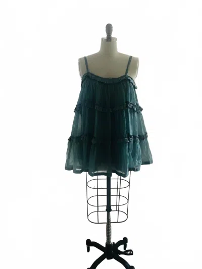 Péro Women's Ruffle Top In Blue