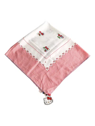 Péro X Hello Kitty Gingham Cherry-print Scarf