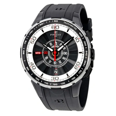 Perrelet Turbine Chronograph Automatic Men's Watch A1075-1 In Black / White