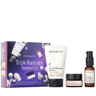 Perricone Md Triple Radiance Renewal Kit In Transparent