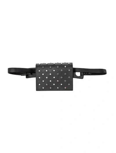Pre-owned Perrin Leather Belt Bag In Black