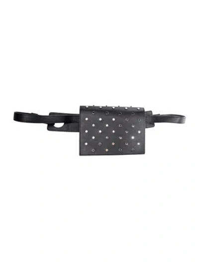 Pre-owned Perrin Leather Belt Bag In Black