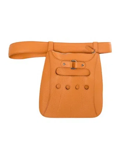 Pre-owned Perrin Leather Belt Bag In Brown