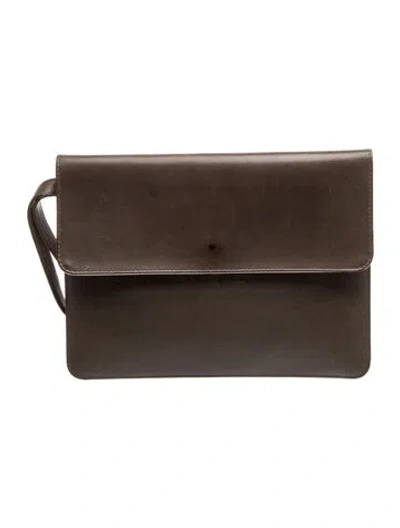 Pre-owned Perrin Leather Clutch In Multi