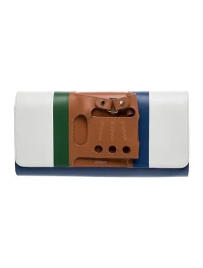 Pre-owned Perrin Leather Clutch In Multicolor