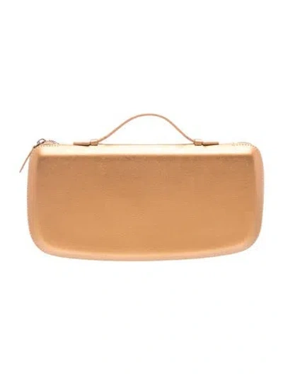 Pre-owned Perrin Leather Clutch In Red