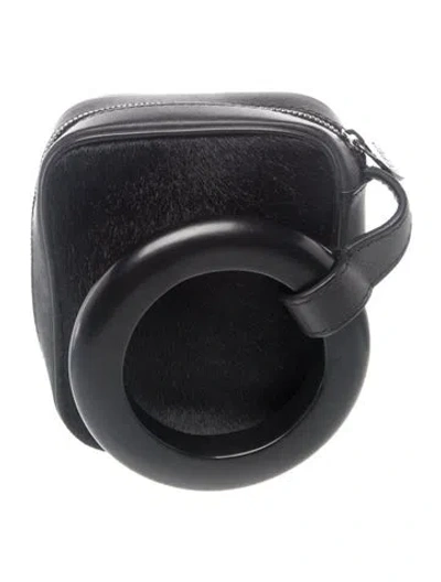 Pre-owned Perrin Leather Clutch Vintage In Black
