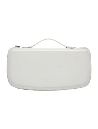 Pre-owned Perrin Leather Clutch In White