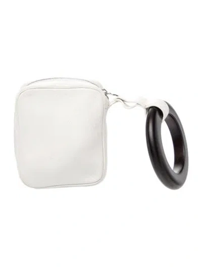 Pre-owned Perrin Leather Crossbody Bag In Neutral