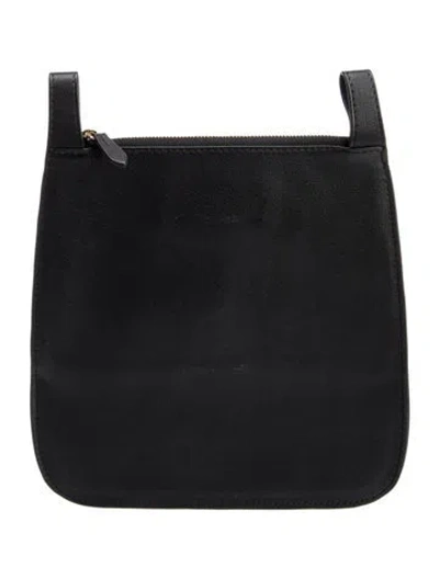 Pre-owned Perrin Leather Evening Bag In Black
