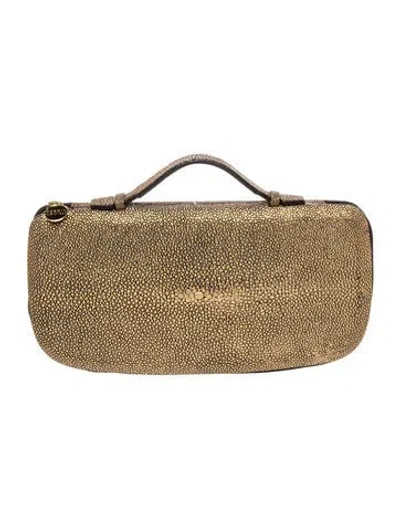 Pre-owned Perrin Leather Minaudière In Neutrals