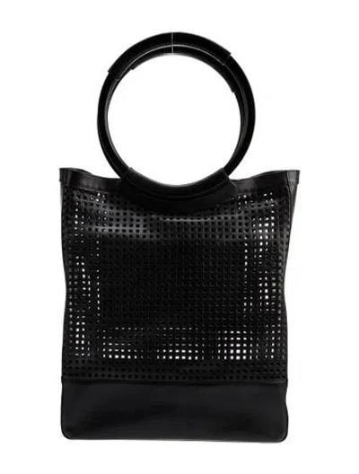 Pre-owned Perrin Leather Shoulder Bag In Black