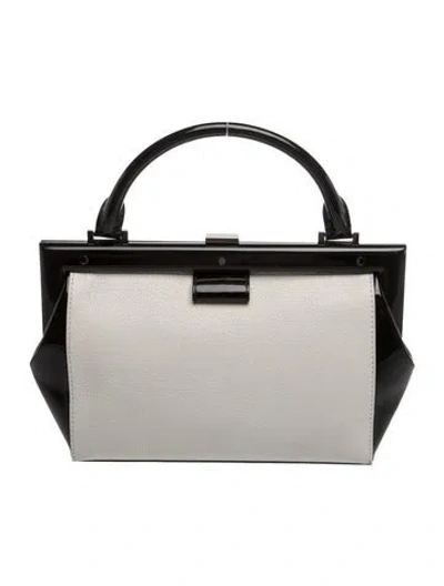 Pre-owned Perrin Leather Top Handle Bag In Black