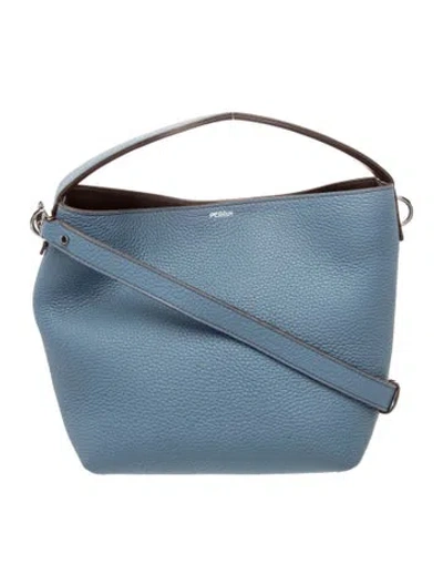 Pre-owned Perrin Leather Top Handle Bag In Blue