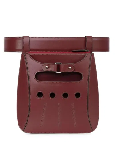 Perrin Paris Cabbie Glove-style Belt Bag In Burgundy