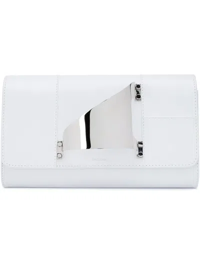 Perrin Paris Handle Detail Clutch In Metallic