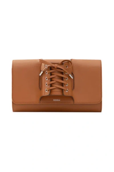 Perrin Paris La Corsette Clutch In Brown