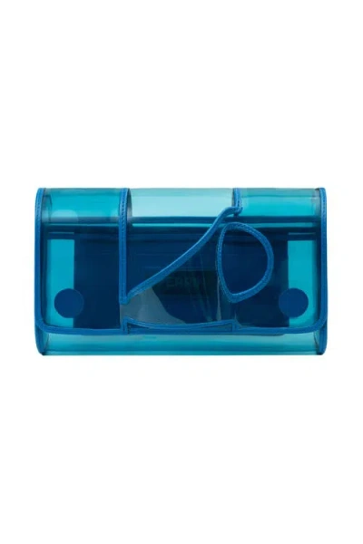Perrin Paris L'asymetrique Clutch Vinyl In Blue