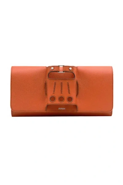 Perrin Paris Le Cabriolet Clutch Flame In Orange