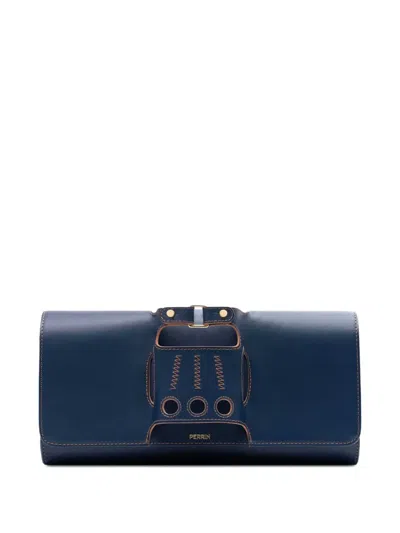Perrin Paris Le Cabriolet Glove Clutch Bag In Blue