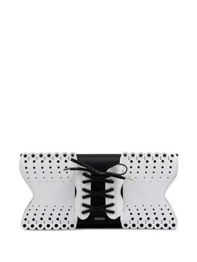 Perrin Paris Le Corset Perforé Clutch Bag In Red
