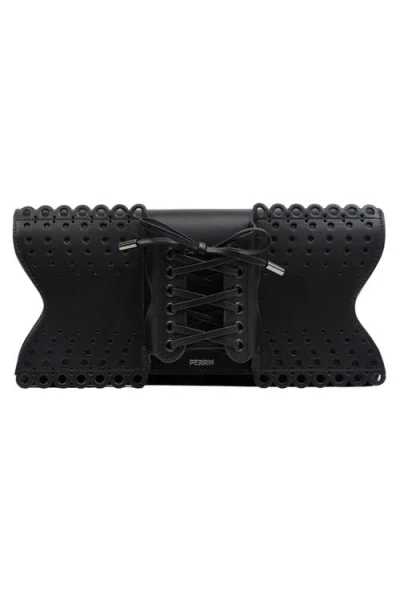 Perrin Paris Le Corset Perforé Clutch In Black