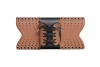 Perrin Paris Le Corset Perfore Clutch In Caramel | Black
