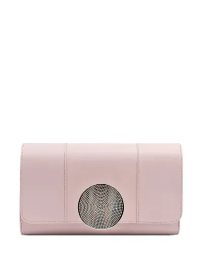 Perrin Paris Le Disque Strass Clutch Bag In Pink