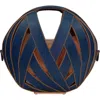 Perrin Paris Le Panier Handbag In Navy Caramel