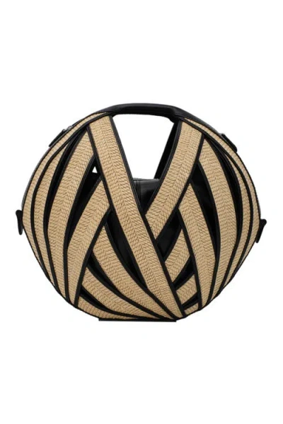Perrin Paris Le Panier Handbag Raphia In Brown