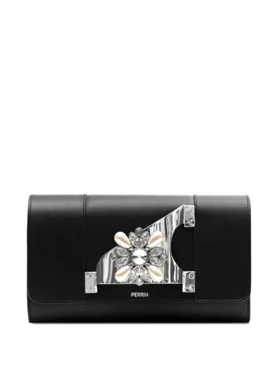 Perrin Paris L'eiffel Bijoux Glove Clutch Bag In Black