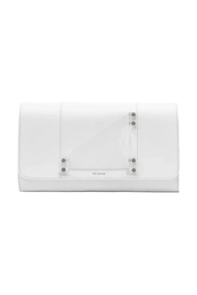 Perrin Paris L'eiffel Clutch Lucid In White