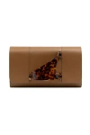 Perrin Paris L'eiffel Ecaille Clutch In Brown