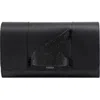 Perrin Paris L'eiffel Swarovski Strass Clutch In Black