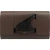 Perrin Paris L'eiffel Swarovski Strass Clutch In Brown