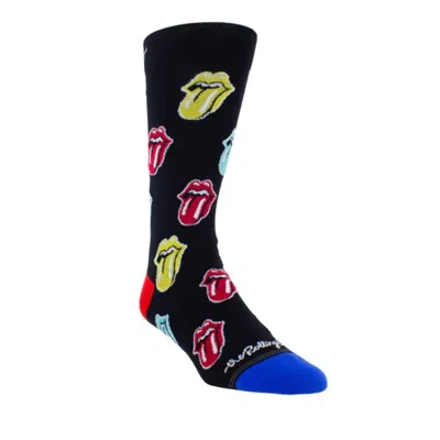 Perri’s Socks Unisex - The Rolling Stones Multi Color Tongues Socks In Black Multi