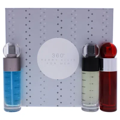 Perry Ellis 360 By  For Men - 3 Pc Gift Set 1oz 360 Edt Spray, 1oz 360 Red Edt Spray, 1oz Reserve Edt In Multi