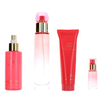 Perry Ellis 360 Coral Perfume Gift Set For Women 4 Piece In Multi
