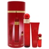 Perry Ellis 360 Red By  For Women - 3 Pc Gift Set 3.4oz Edp Spray In Red   / Lime / Ruby