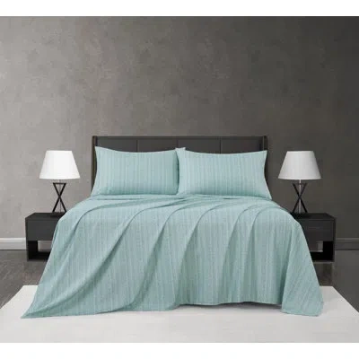 Perry Ellis Anna Blue Twin 3pc Sheet Set