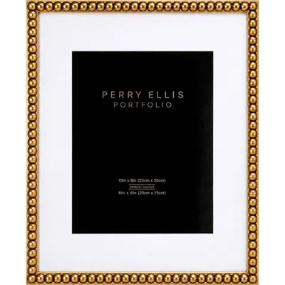 Perry Ellis Bead Trim Photo Frame In Gold