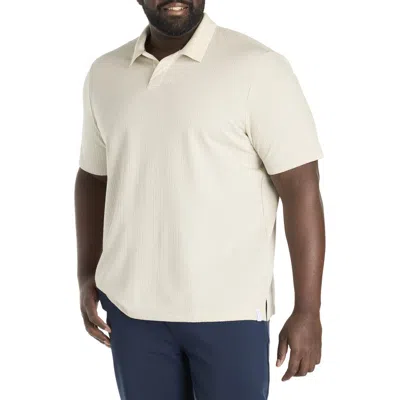 Perry Ellis Big & Tall Seersucker Polo Shirt In Neutral