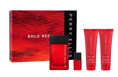 Perry Ellis Bold Red 4 Piece Gift Set In Transparent
