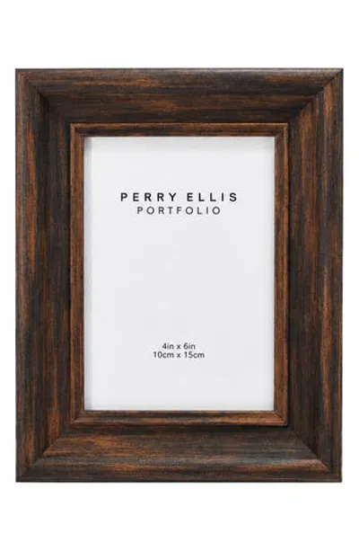 Perry Ellis Chunky Beveled Photo Frame In Brown