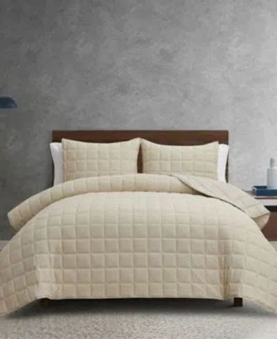 Perry Ellis Clarice Textured 3 Pc. Quilt Sets In Black